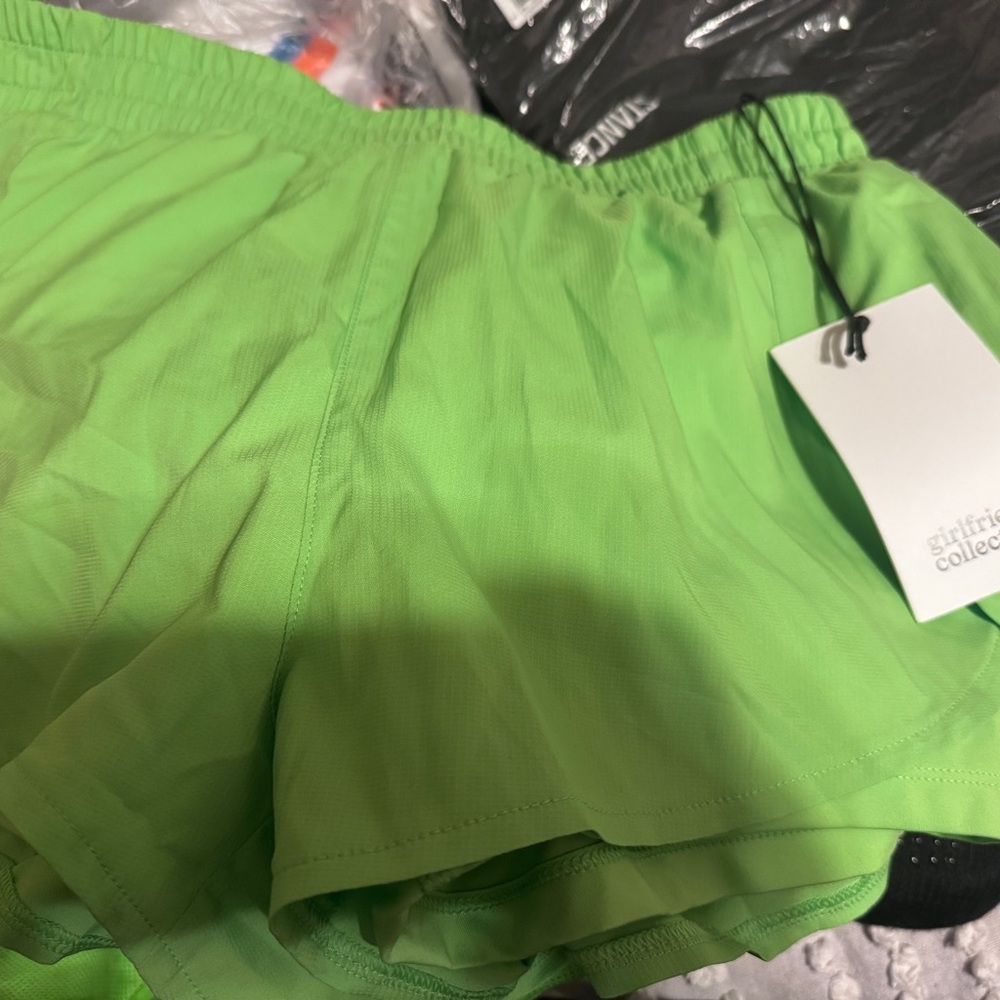 Girlfriend Collective Lime Green Shorts